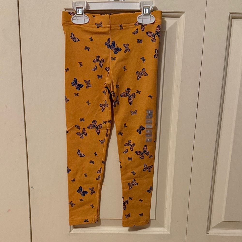 OshKosh B'gosh Mustard Butterfly Leggings